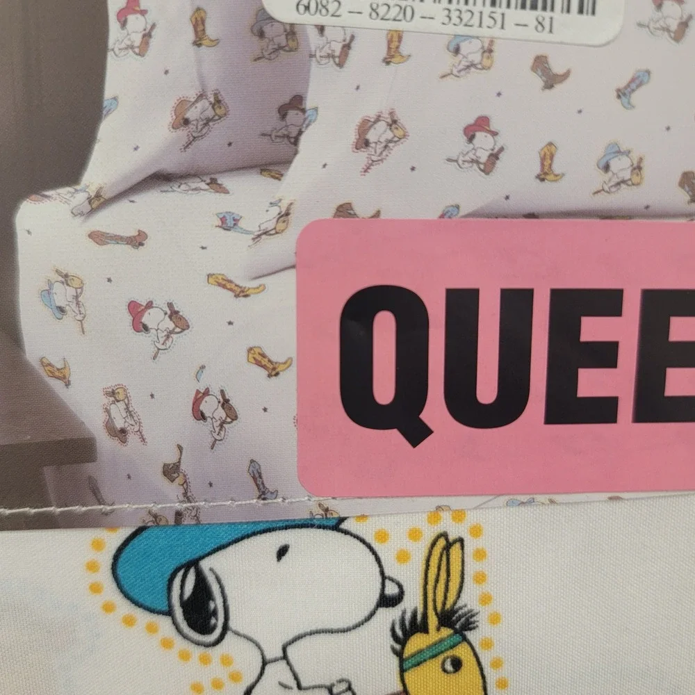 NEW‎ Berkshire Peanuts Snoopy Western Cowboy Boots Rodeo Queen Sheet Set 4pc